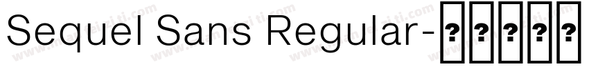 Sequel Sans Regular字体转换